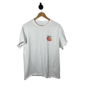 NEFF Men’s Floral Elevated Peace Graphic Tee in White Multi Size L